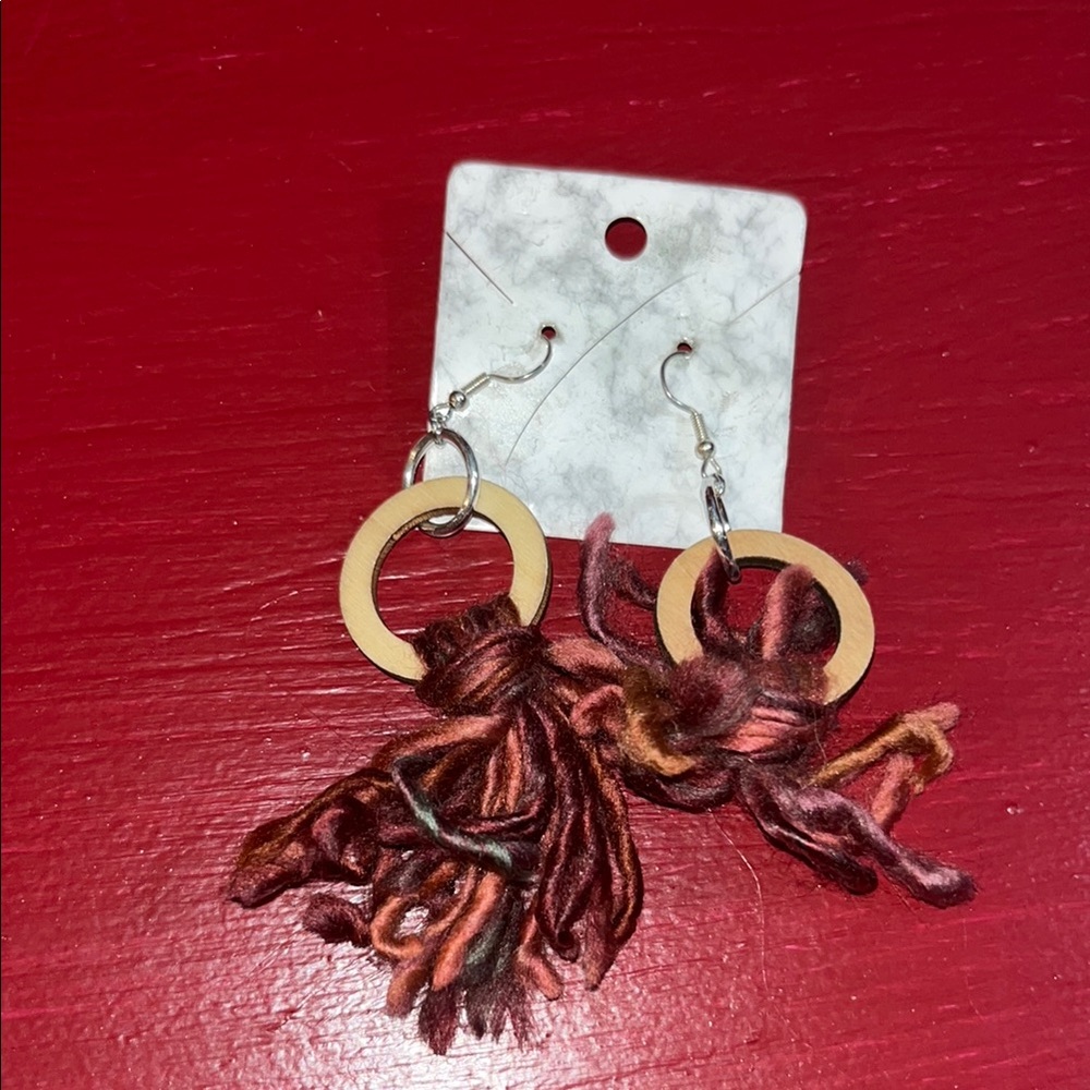 Handcrafted Brown Tassel Earrings